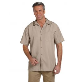 Harriton Mens Barbados Textured Camp Shirt