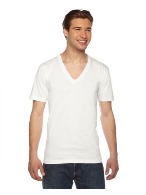 American Apparel Unisex Fine Jersey Short-Sleeve V-Neck T-Shirt