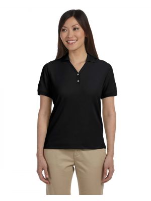 Devon & Jones D100W Ladies' Pima Piqué Short-Sleeve Y-Collar Polo