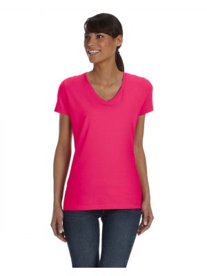 Fruit of the Loom L39VR Ladies' 5 oz. HD Cotton™ V-Neck T-Shirt