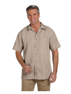 Harriton M560 Men's Barbados Textured Camp Shirt