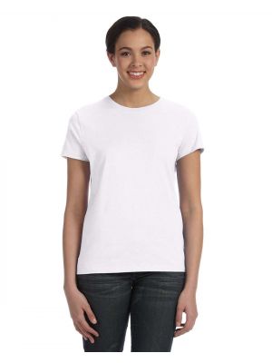 Hanes SL04 Ladies' 4.5 oz., 100% Ringspun Cotton nano-T T-Shirt